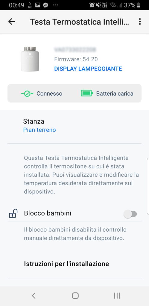 App Tado: testa termostatica intelligente